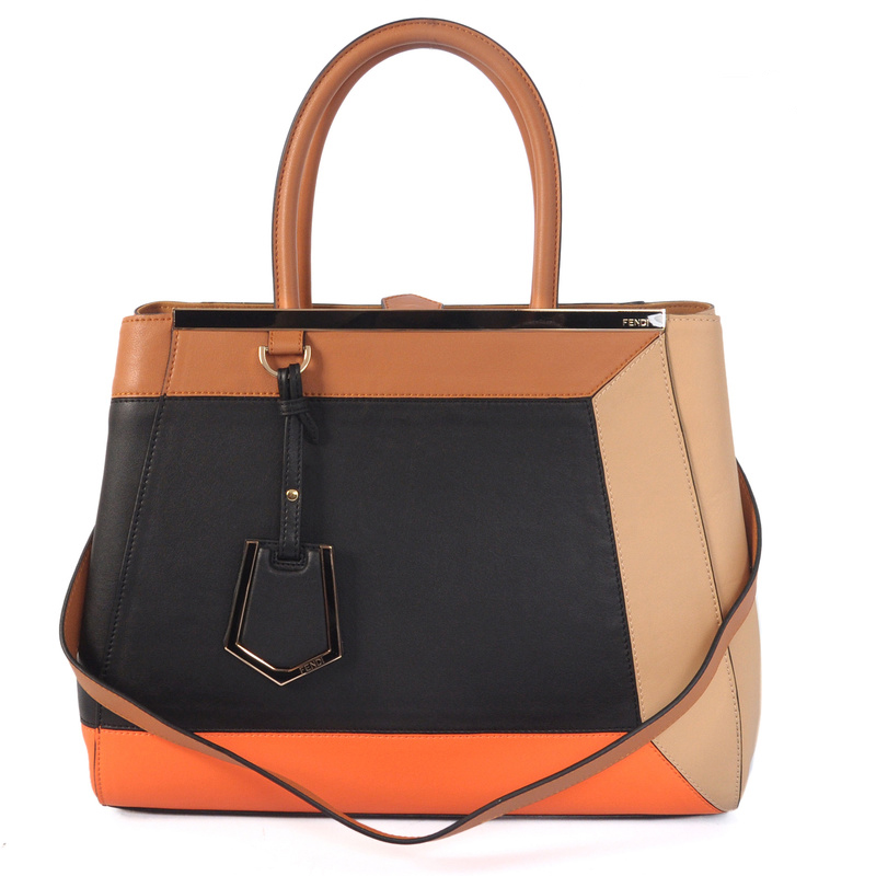 F2552M Fendi 2Jours Block colori di pelle mista borse